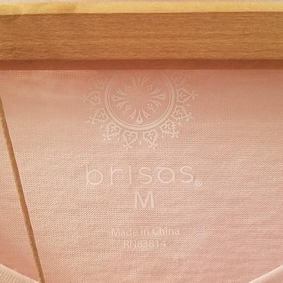 BRISAS  Ruffle Front Butter Soft Pink Top Size XL NEW - Picture 7 of 9